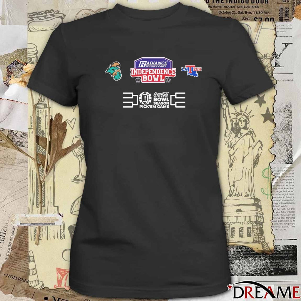 Radiance Technologies Independence Bowl Chanticleers vs Louisiana Tech Bowl Season Logos t-shirt