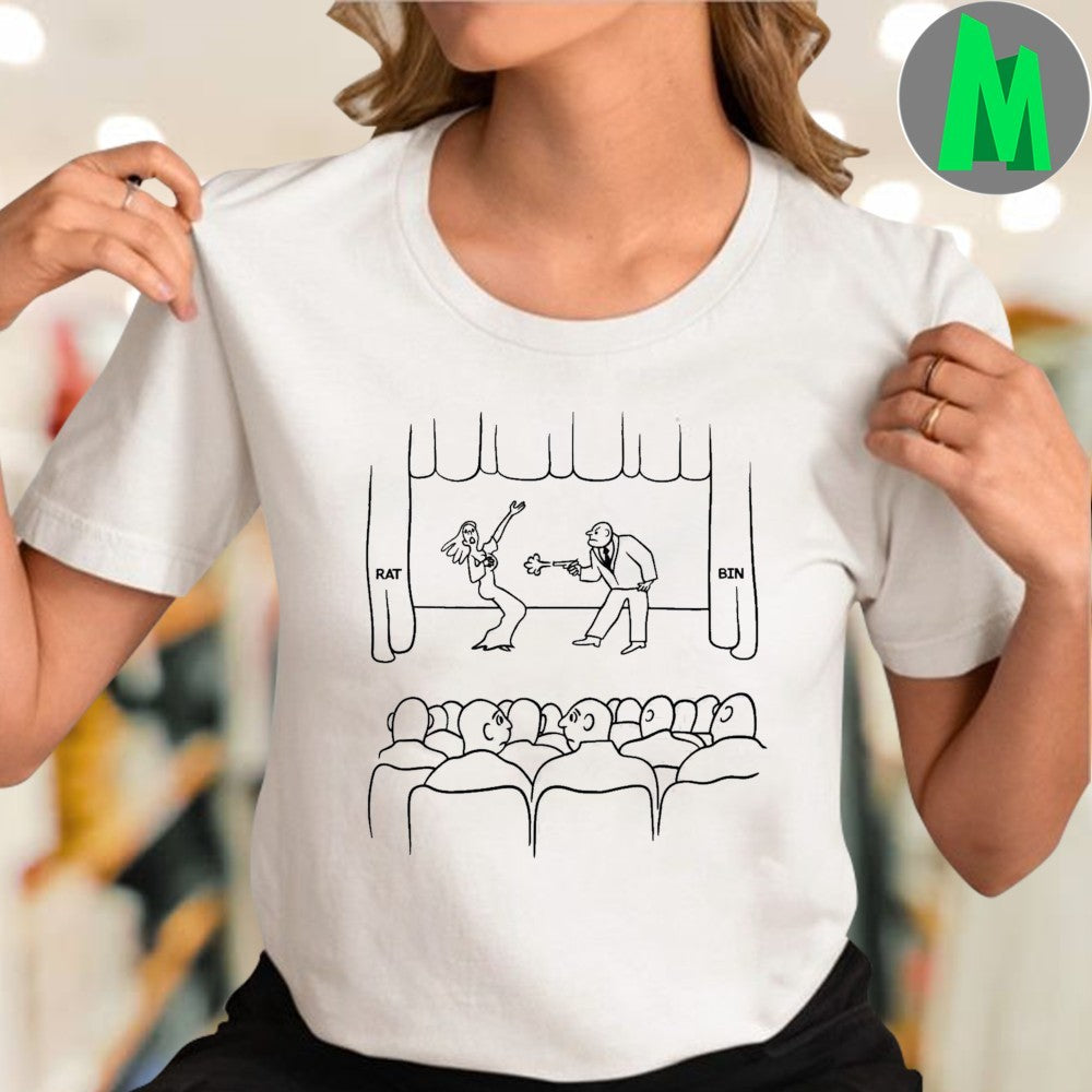 Ratbin Curtain Call Performance Line-Art T-Shirt