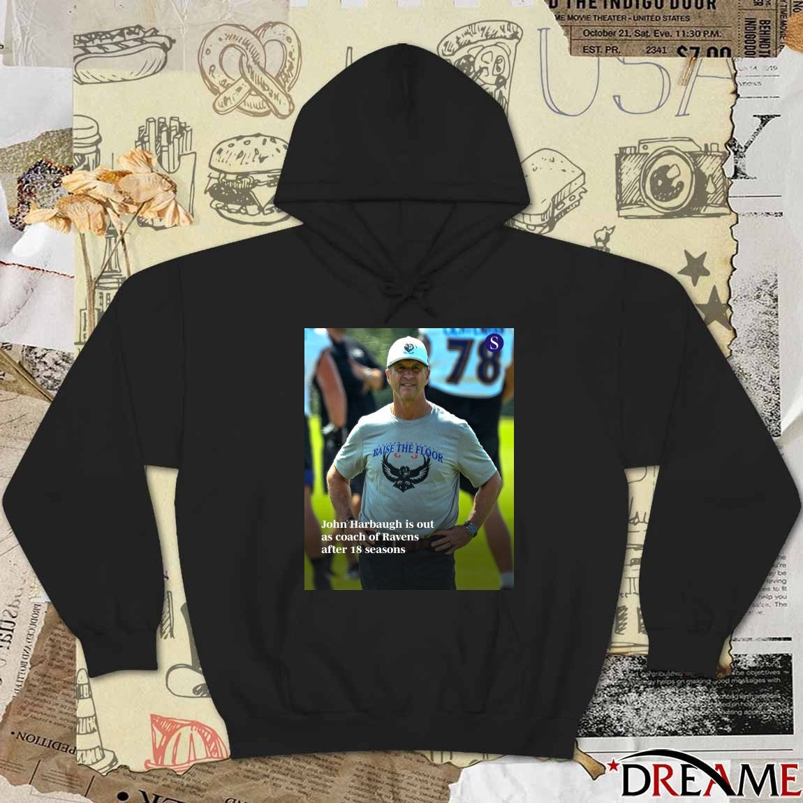 Ravens John Harbaugh Is Out As Coach Of Ravens After 18 Seasons Poster t-shirt
