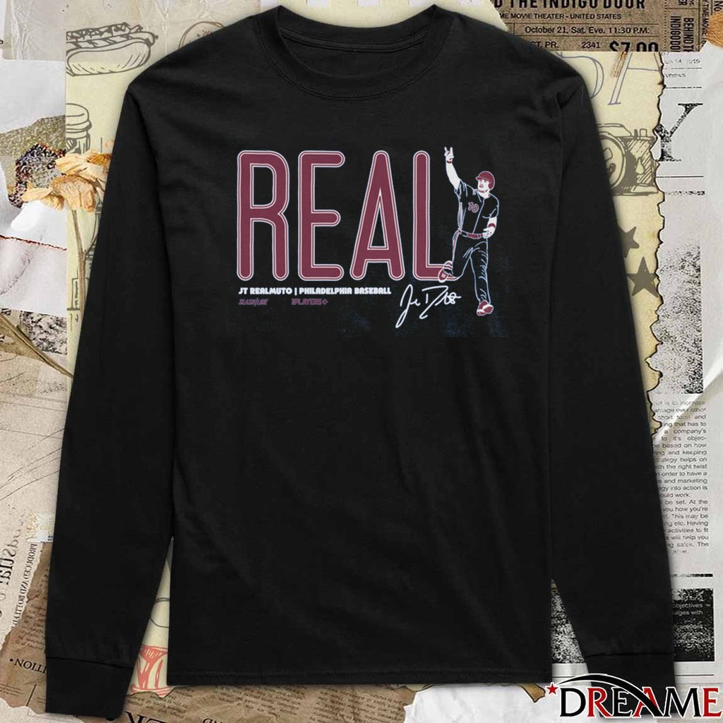 Real JT Realmuto Philadelphia Phillies MLB Slash Line Signature t-shirt