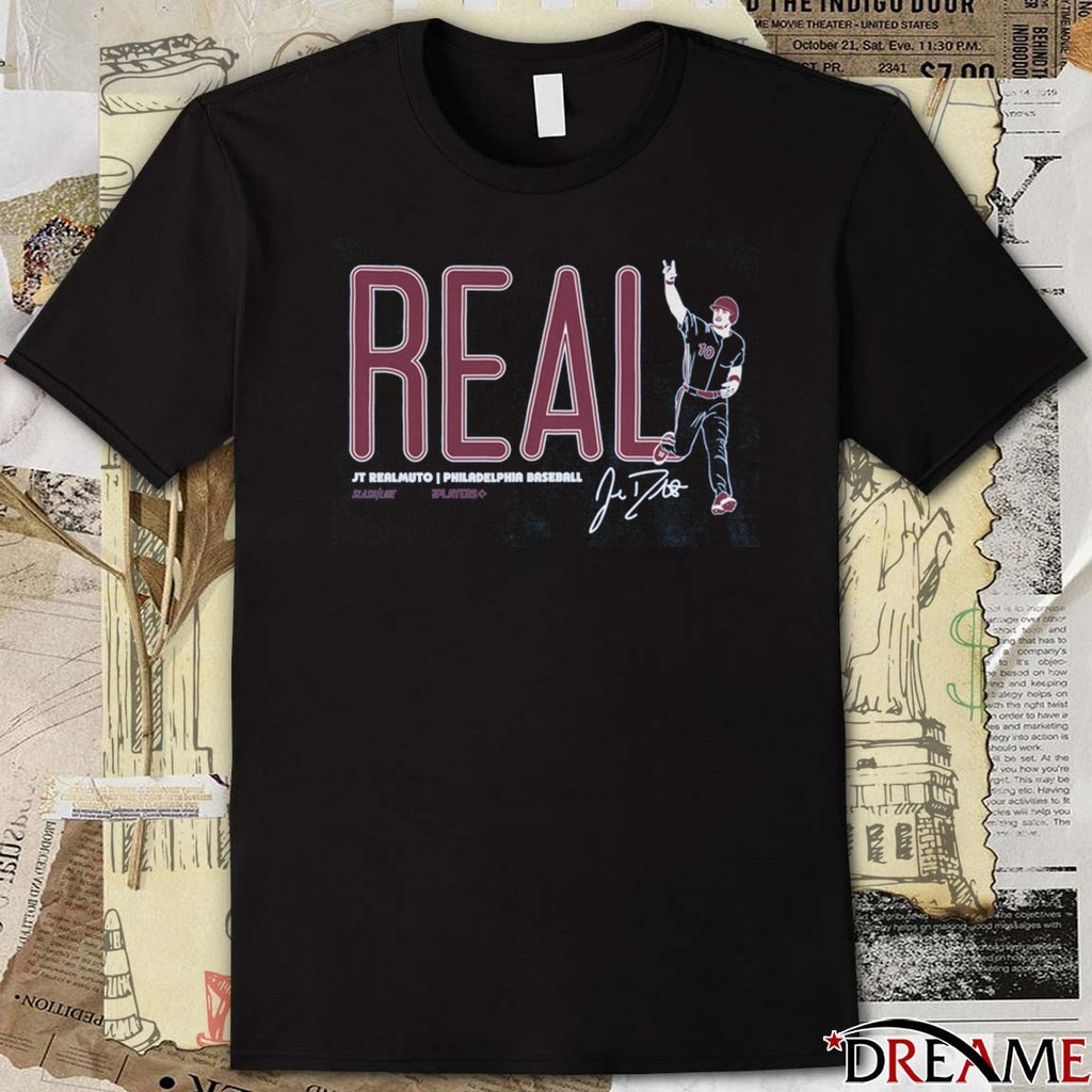 Real JT Realmuto Philadelphia Phillies MLB Slash Line Signature t-shirt
