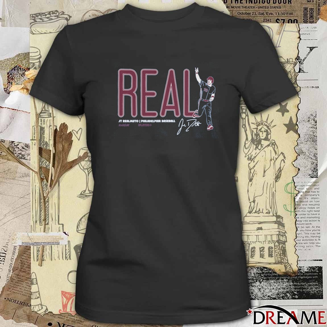 Real JT Realmuto Philadelphia Phillies MLB Slash Line Signature t-shirt