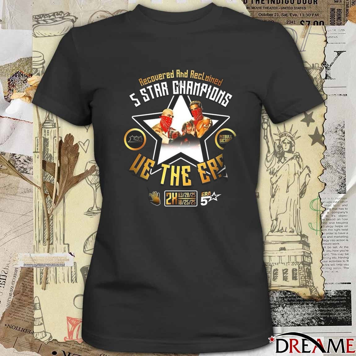 Recovered And Reclaimed 5 Star Champions We The Era Tag Team Champions 2025 t-shirt