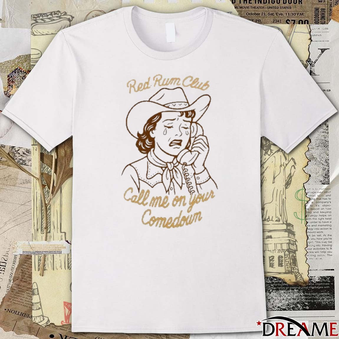 Red Rum Club Call Me On Your Comedown Painting t-shirt