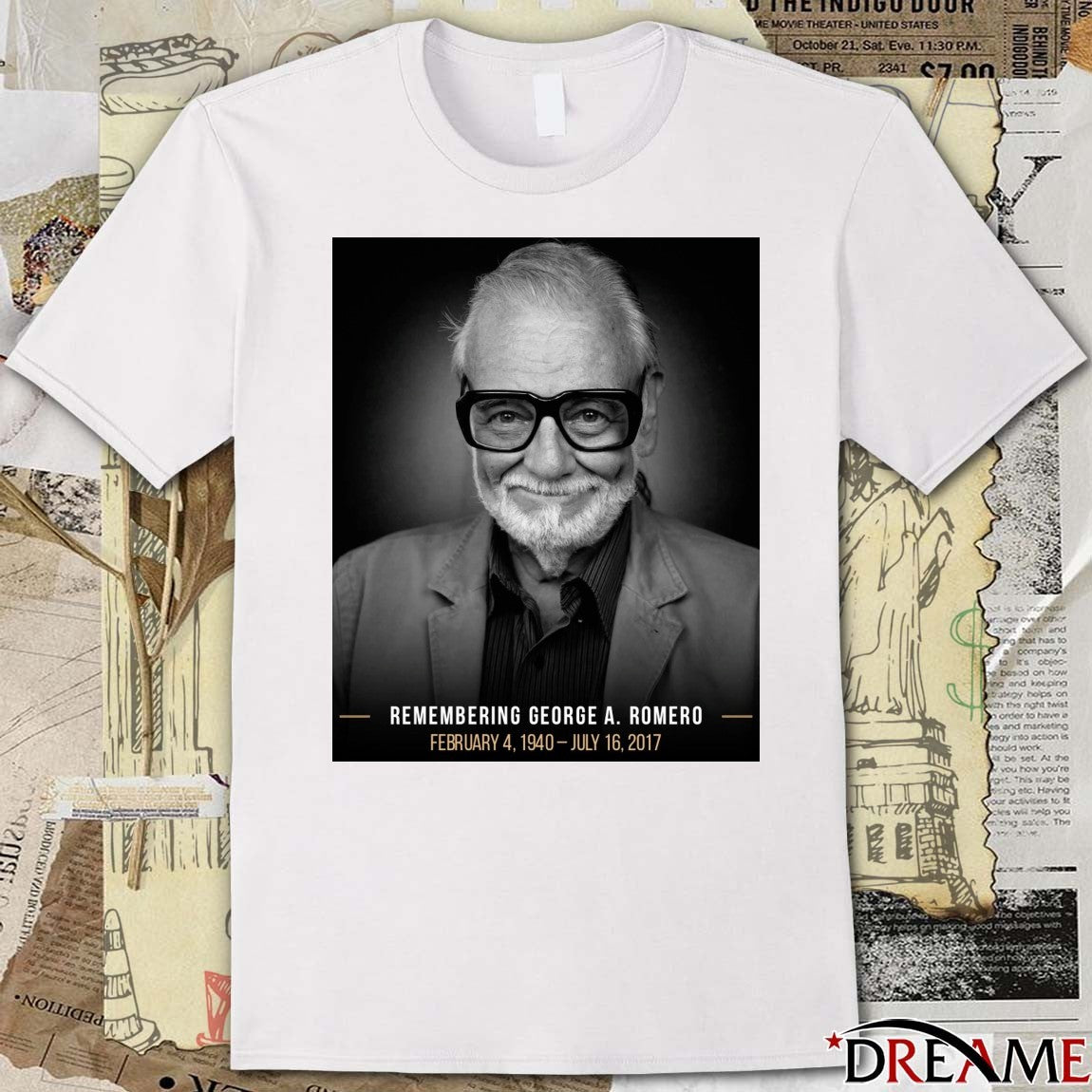 Remembering George A. Romero February 4 1940 – July 16 2017 Poster t-shirt