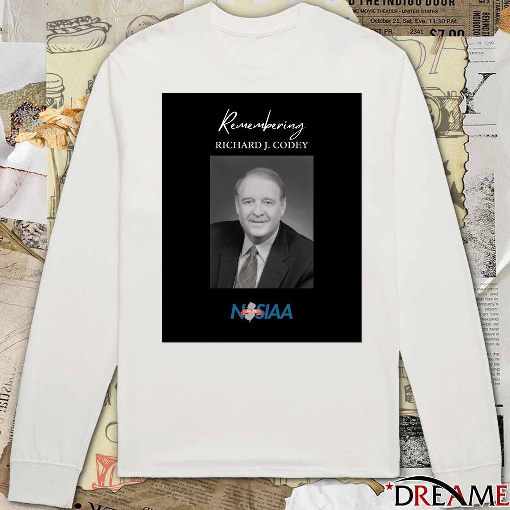 Remembering former New Jersey Governor Richard J. Codey NJSIAA Poster t-shirt