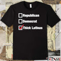Republican Democrat Thick Latinas Checklist t-shirt