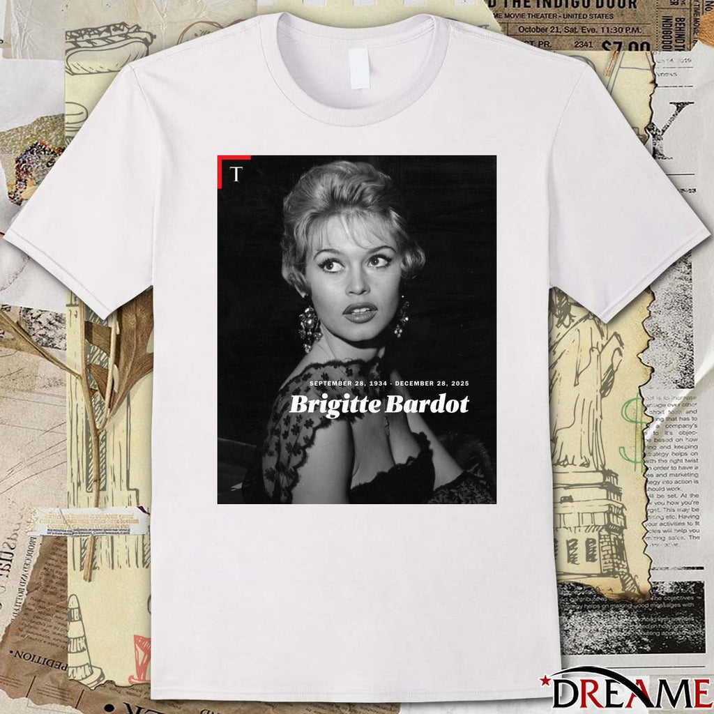 Rest In Peace Actress Brigitte Bardot September 25 1934 – December 28, 2025 Poster t-shirt
