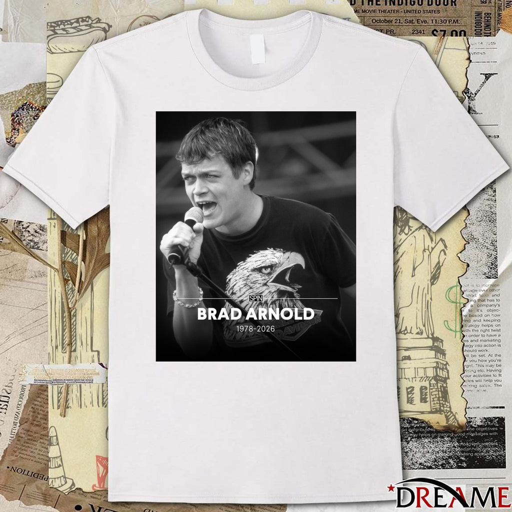 Rest In Peace Brad Arnold 1978-2026 Spin Poster t-shirt