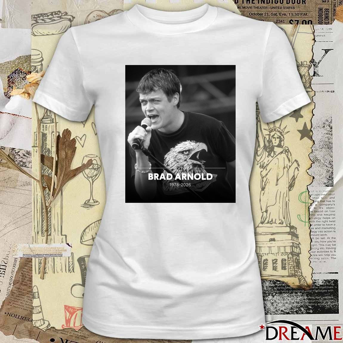 Rest In Peace Brad Arnold 1978-2026 Spin Poster t-shirt