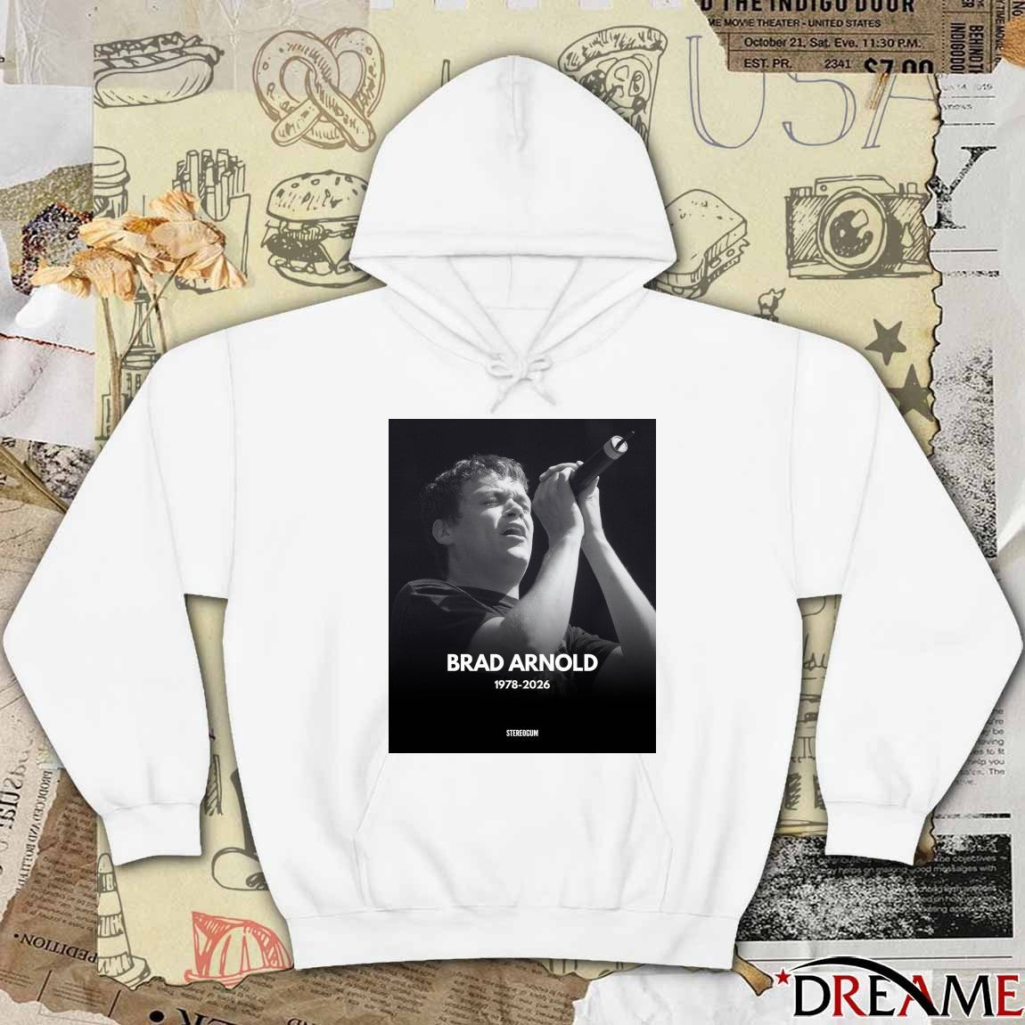 Rest In Peace Brad Arnold Founding Frontman Of 3 Doors Down Has Died 1978-2026 Poster t-shirt