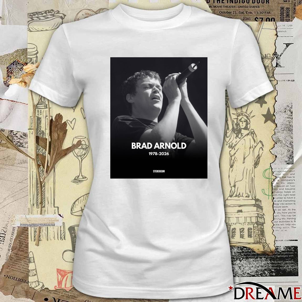 Rest In Peace Brad Arnold Founding Frontman Of 3 Doors Down Has Died 1978-2026 Poster t-shirt