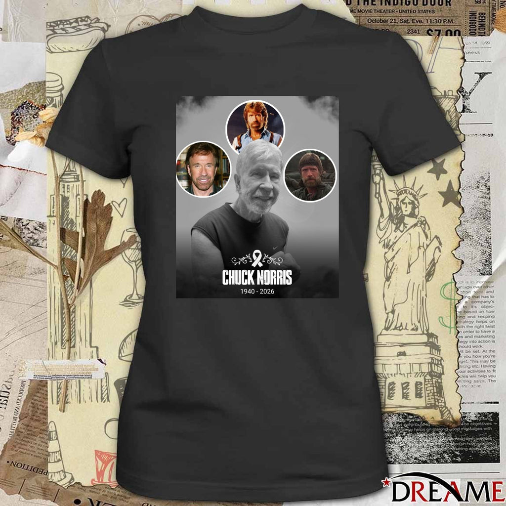 Rest In Peace Chuck Norris 1940 – 2026 Cartoons On The Moon Poster t-shirt