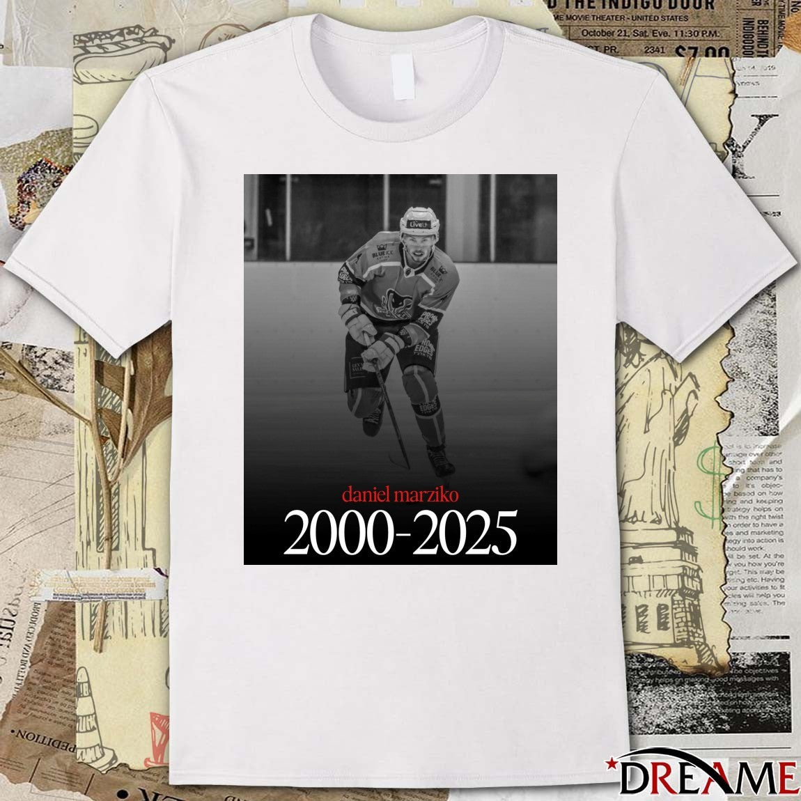 Rest In Peace Daniel Marziko At The Age Of 24 2000 – 2025 Puck Empire Poster t-shirt