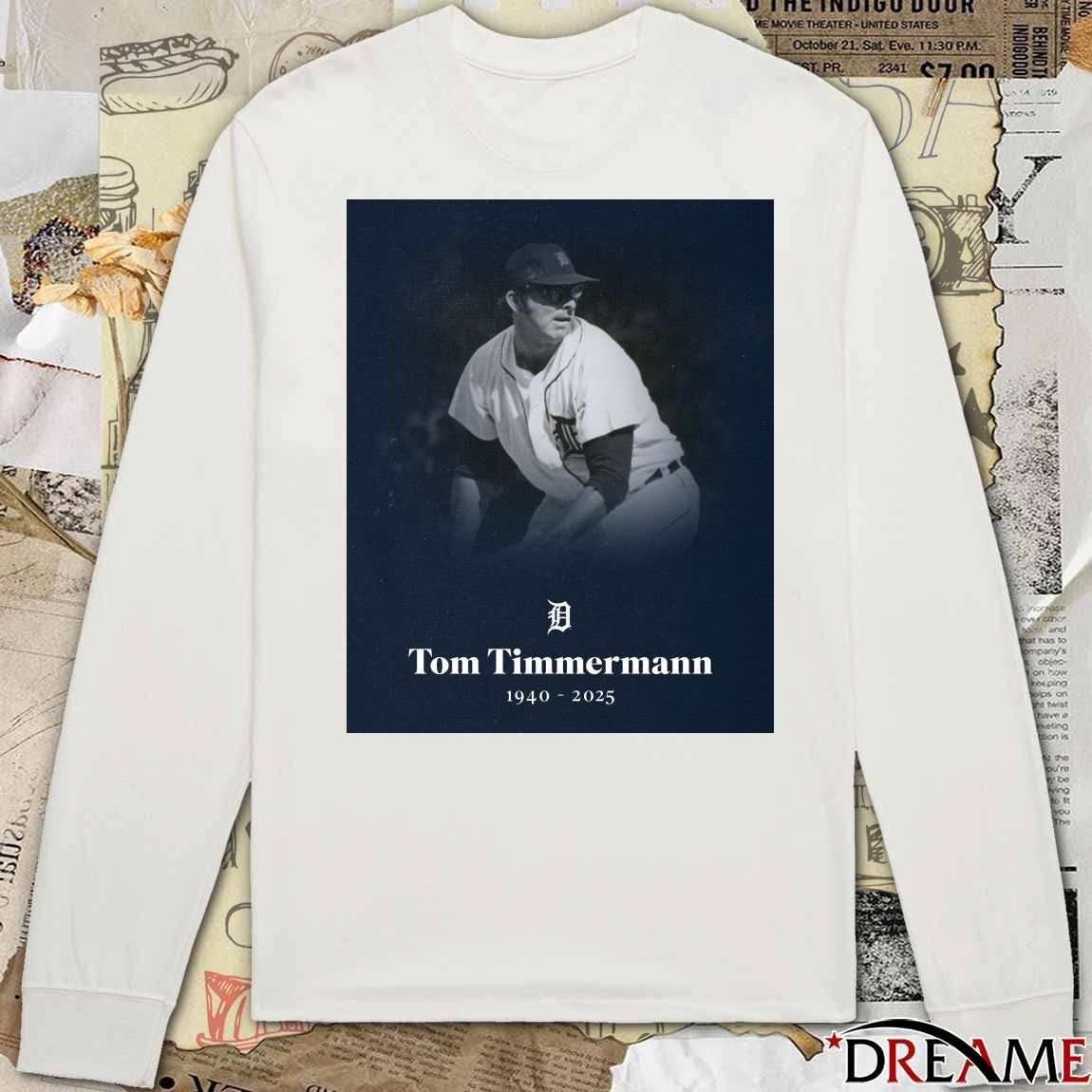 Rest In Peace Former Detroit Tigers Pitcher Tom Timmermann 1940 – 2025 Poster t-shirt