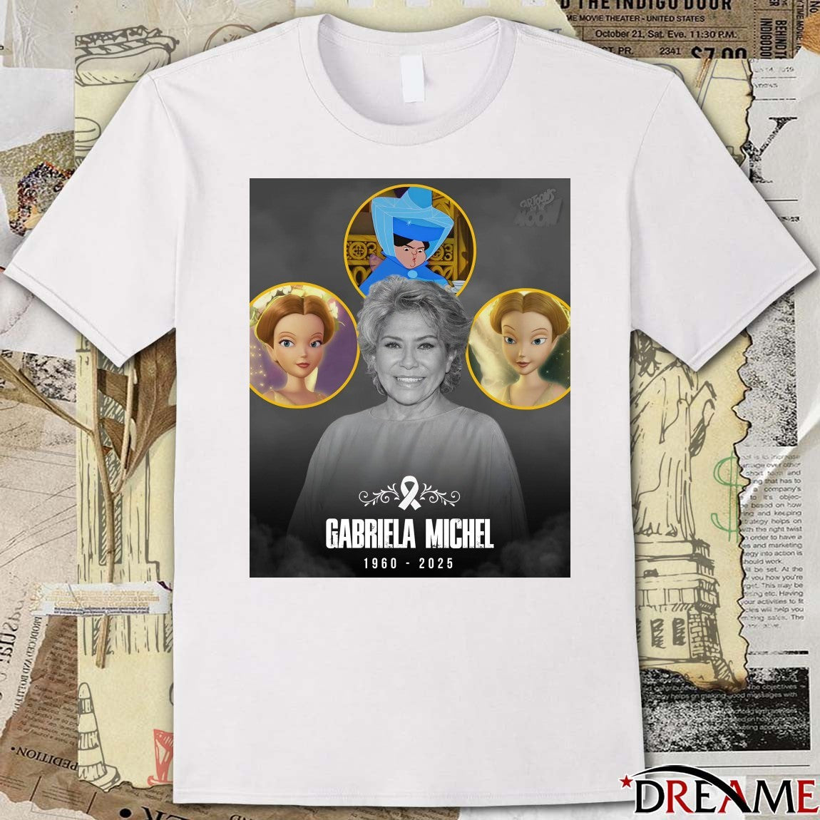 Rest In Peace Gabriela Michel 1960 – 2025 Cartoons On The Moon Poster t-shirt