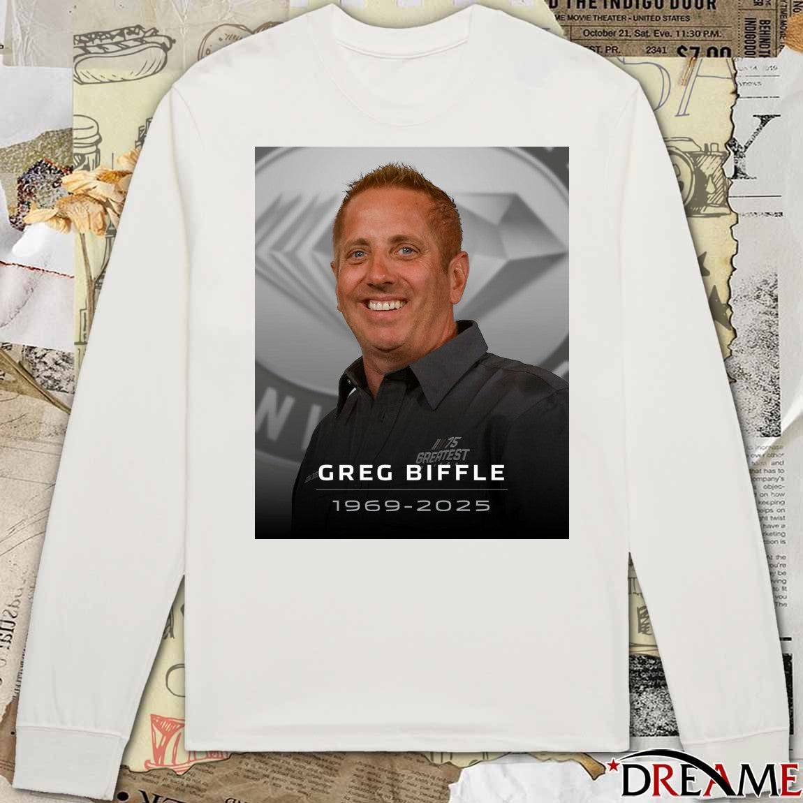 Rest In Peace Greg Biffle 1969 – 2025 NASCAR Poster t-shirt
