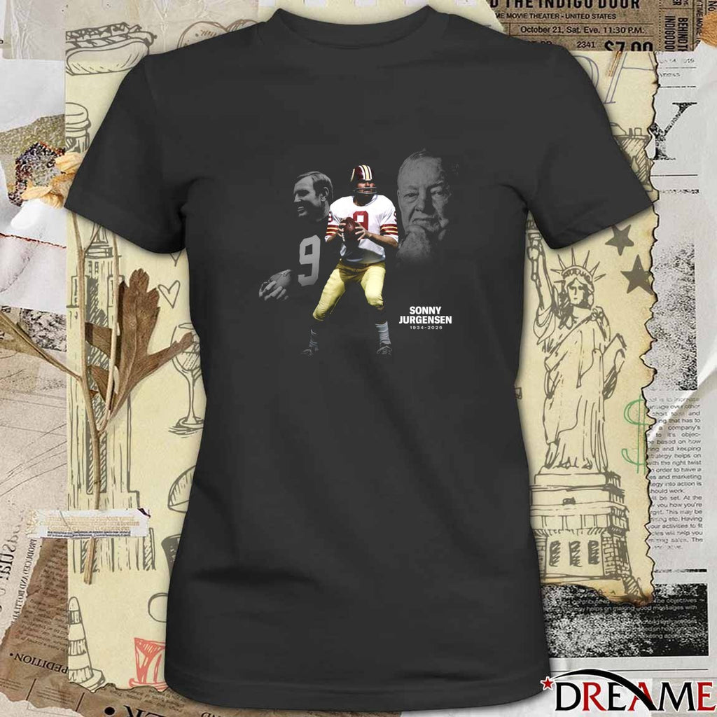 Rest In Peace Legendary Sonny Jurgensen Washington Commanders 1934 – 2026 t-shirt