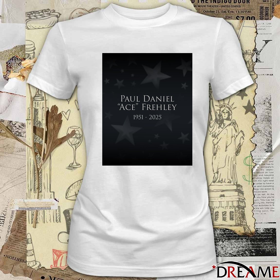 Rest In Peace Paul Daniel ACE Frehley 1951 – 2025 The Bradford Exchange Poster t-shirt