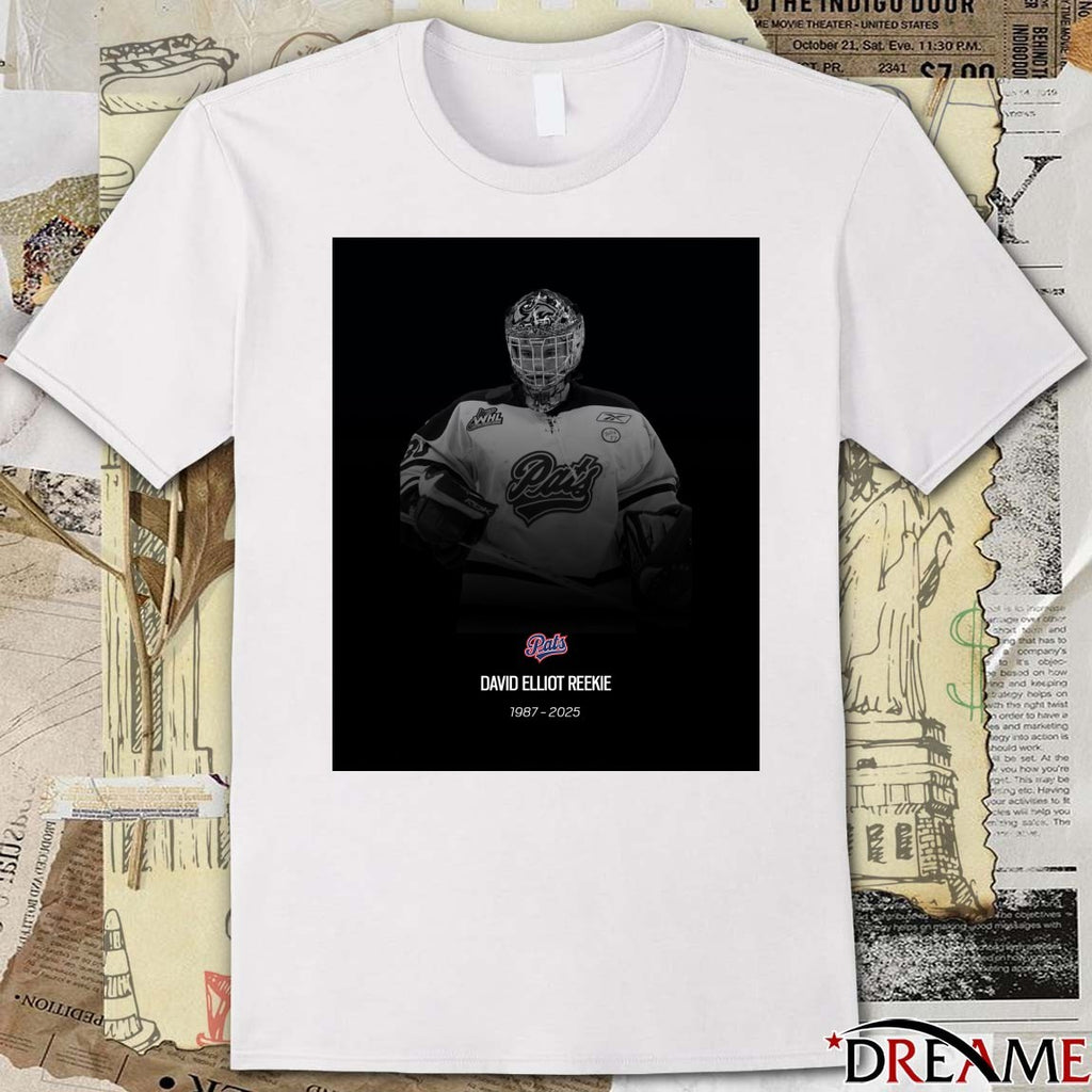 Rest In Peace Regina Pats Hockey Club David Elliot Reekie 1987 – 2025 Poster t-shirt