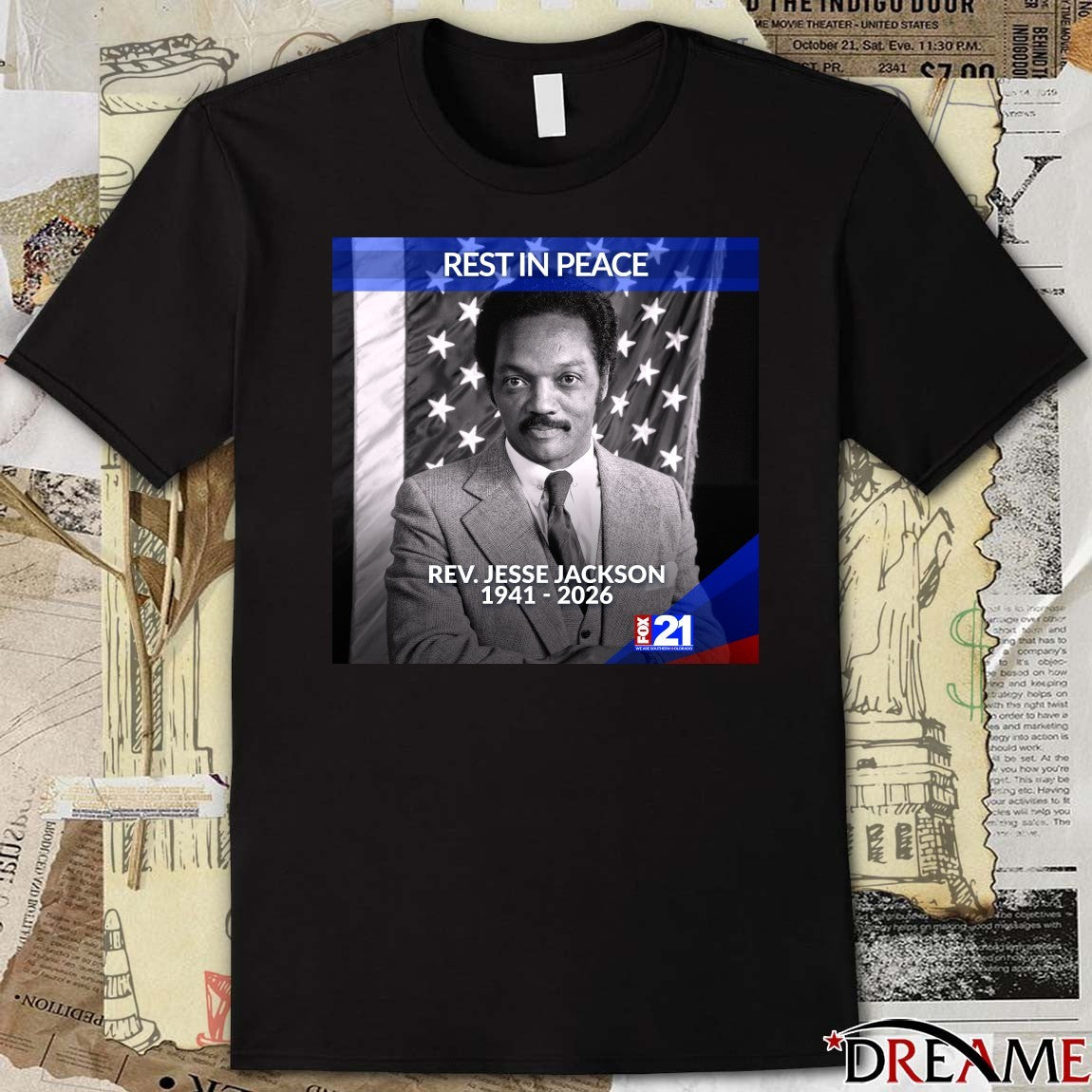 Rest In Peace Rev. Jesse Jackson 1941-2026 Fox21 News t-shirt