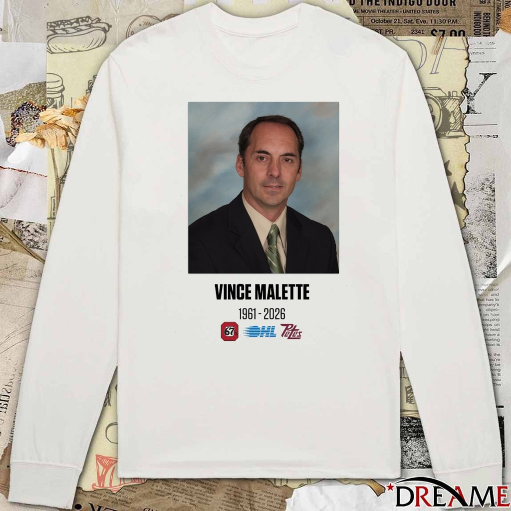 Rest In Peace Vince Malette 1961 – 2026 OHL t-shirt