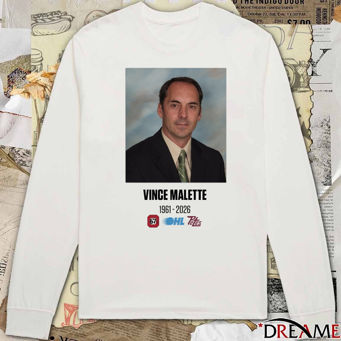 Rest In Peace Vince Malette 1961 – 2026 OHL t-shirt