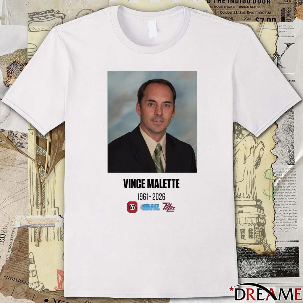 Rest In Peace Vince Malette 1961 – 2026 OHL t-shirt