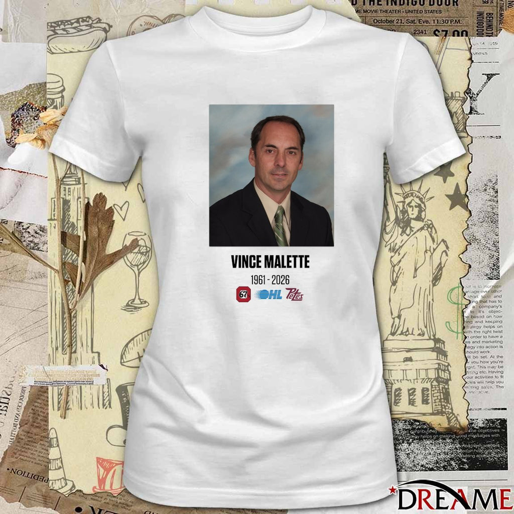 Rest In Peace Vince Malette 1961 – 2026 OHL t-shirt