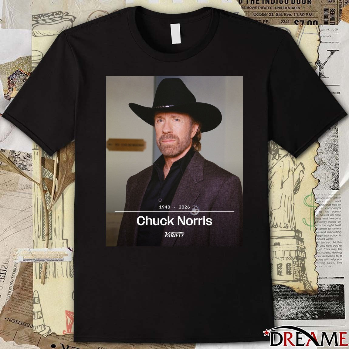 Rest in Peace Chuck Norris Has Died 1940 – 2026 Variety Poster t-shirt