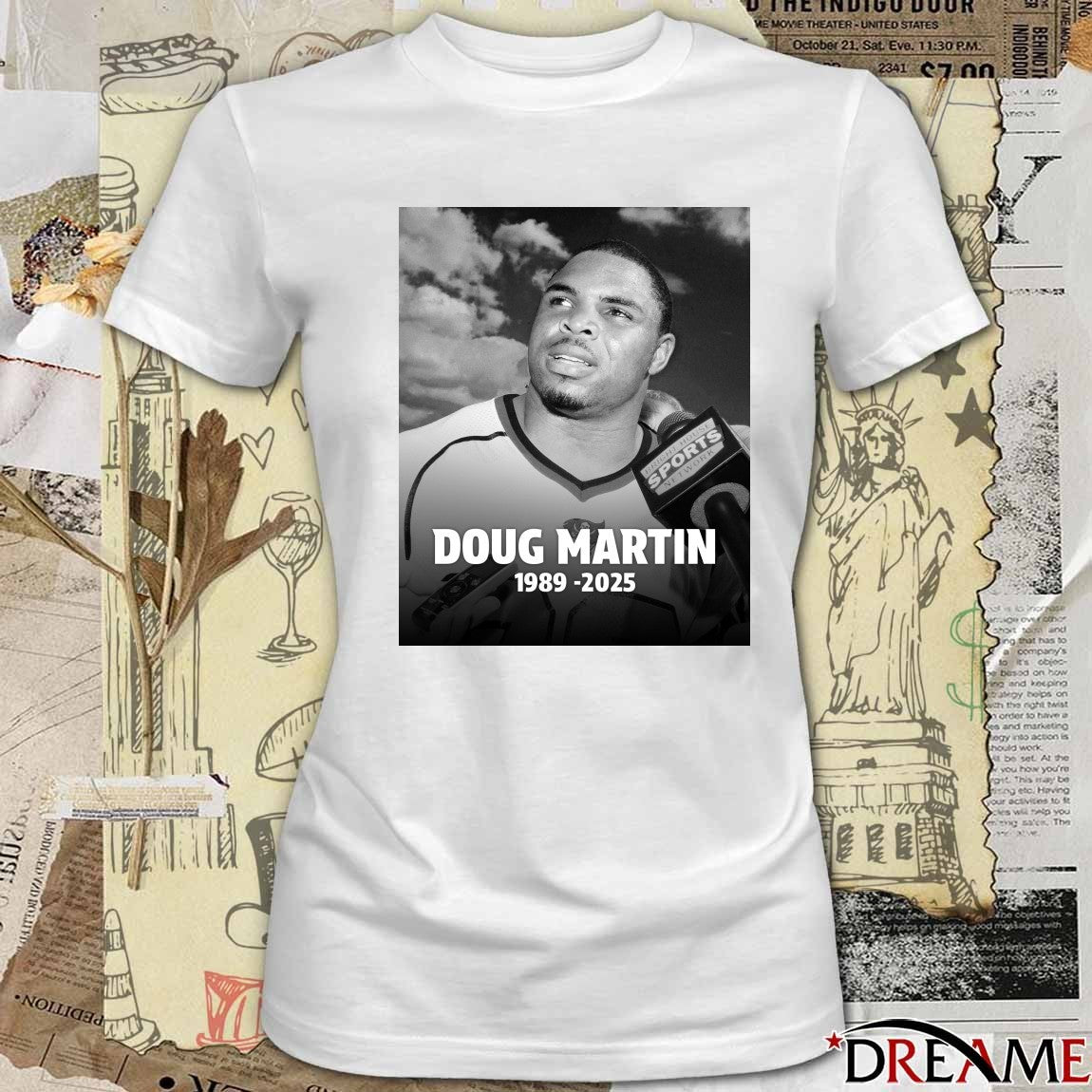 Rest in Peace Doug Martin 1989 – 2025 Barstool Sports Poster t-shirt