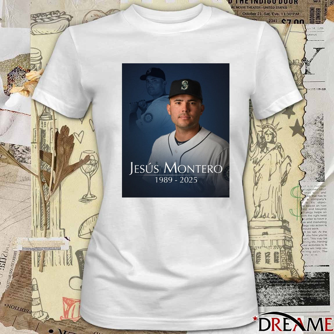Rest in Peace Jesus Montero 1989 – 2025 Seattle Mariners ON Tap Poster t-shirt