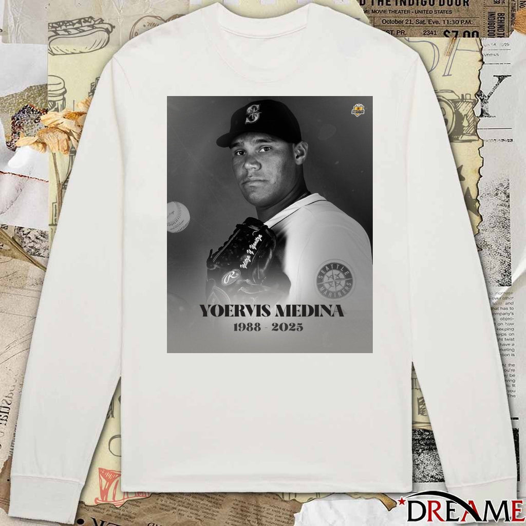 Rest in Peace Yoervis Medina 1988 – 2025 Seattle Mariners Poster t-shirt