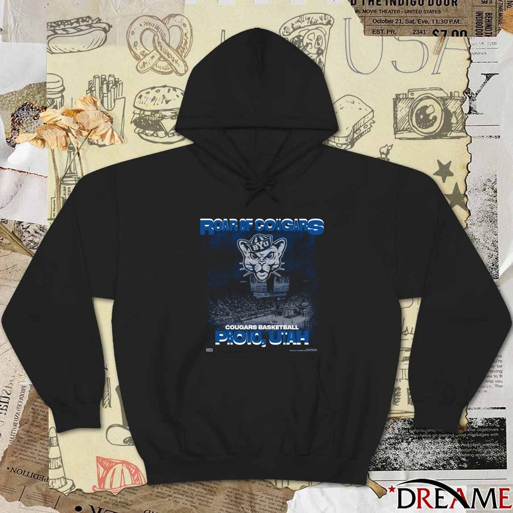Road Of Cougars BYU Cougars Basketball Arena Provo Utah Slam t-shirt
