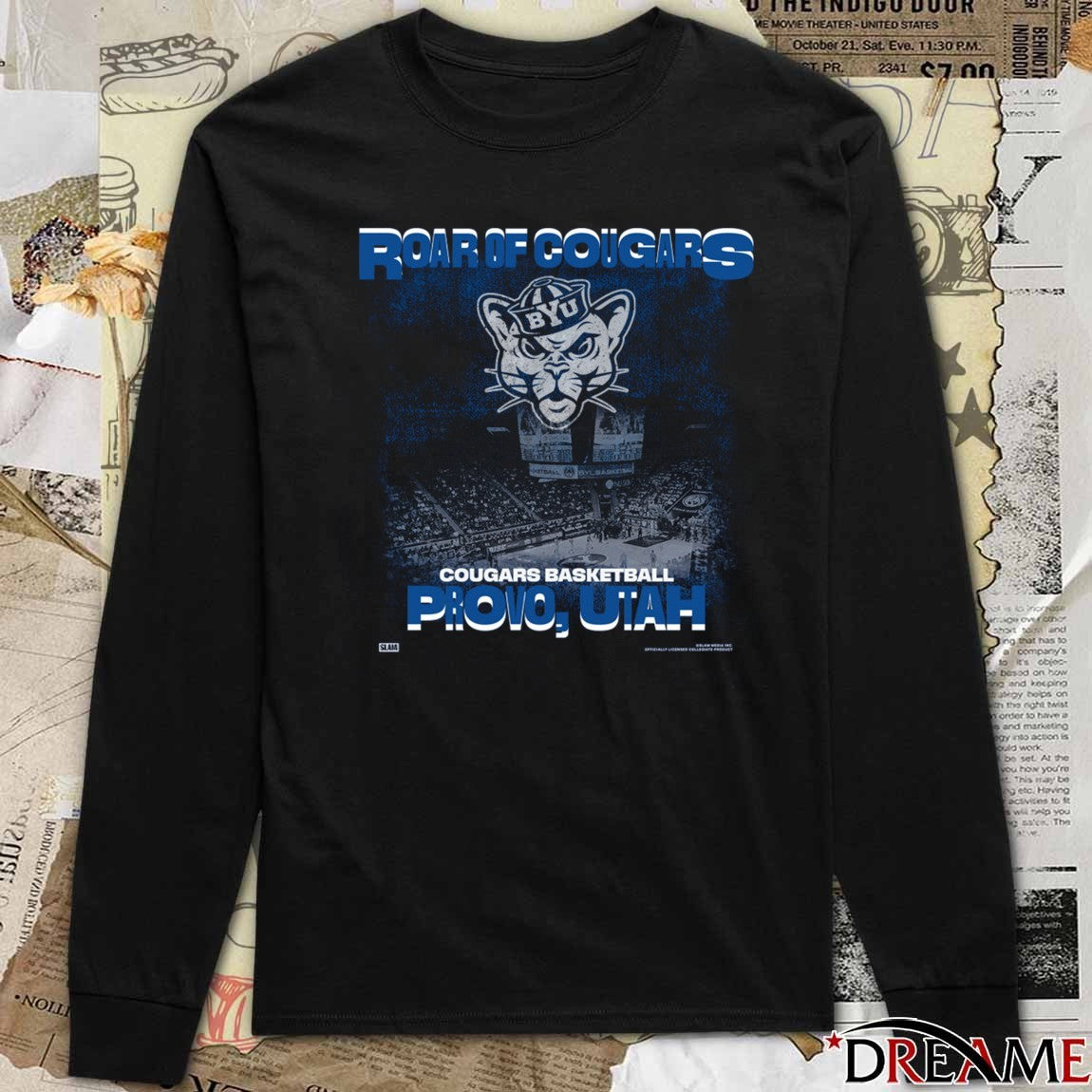 Road Of Cougars BYU Cougars Basketball Arena Provo Utah Slam t-shirt