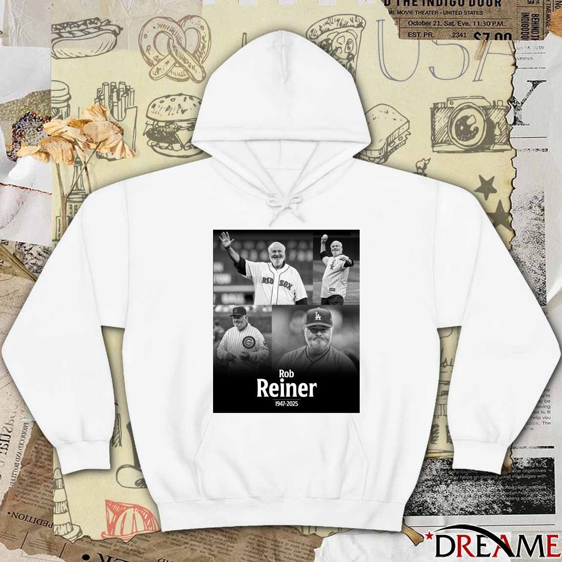 Rob Reiner 1947 – 2025 Was An Avid Baseball Fan Dodgers Cubs Red Sox t-shirt