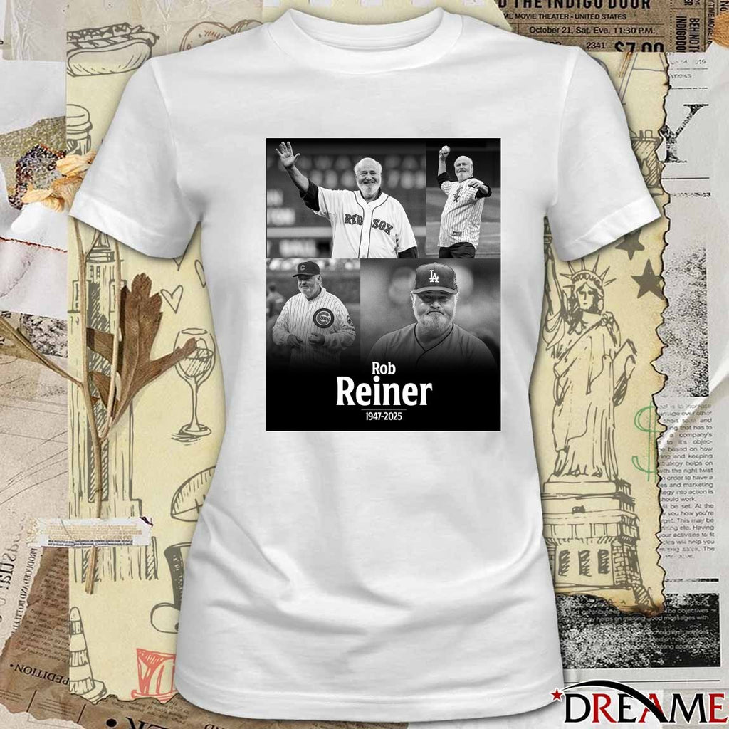 Rob Reiner 1947 – 2025 Was An Avid Baseball Fan Dodgers Cubs Red Sox t-shirt