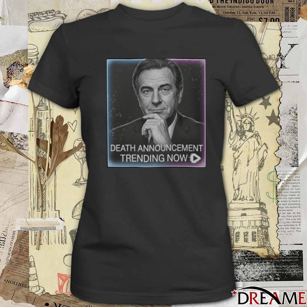 Rob Reiner Memorial 1947-2025 – Death Announcement Trending Now t-shirt