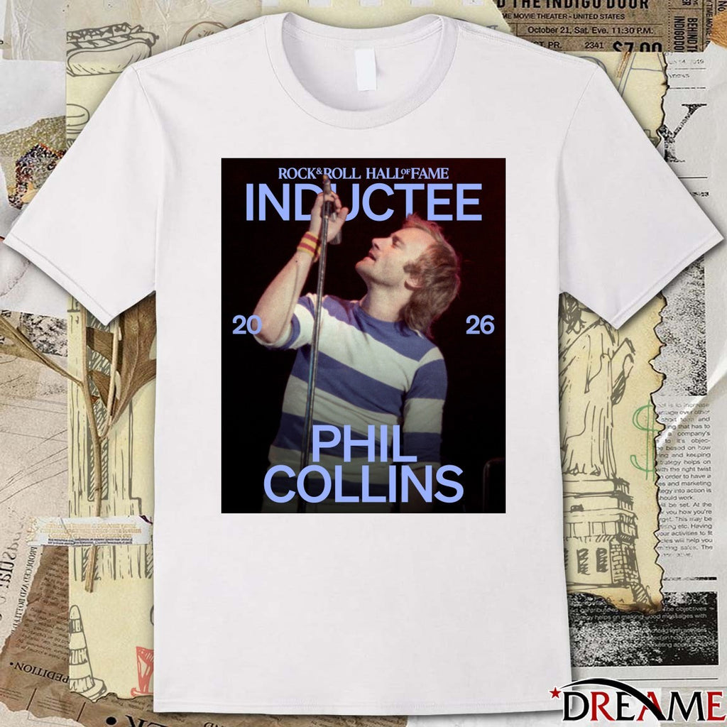 Rock & Roll Hall of Fame Class of 2026 Inductee Phil Collins Poster t-shirt