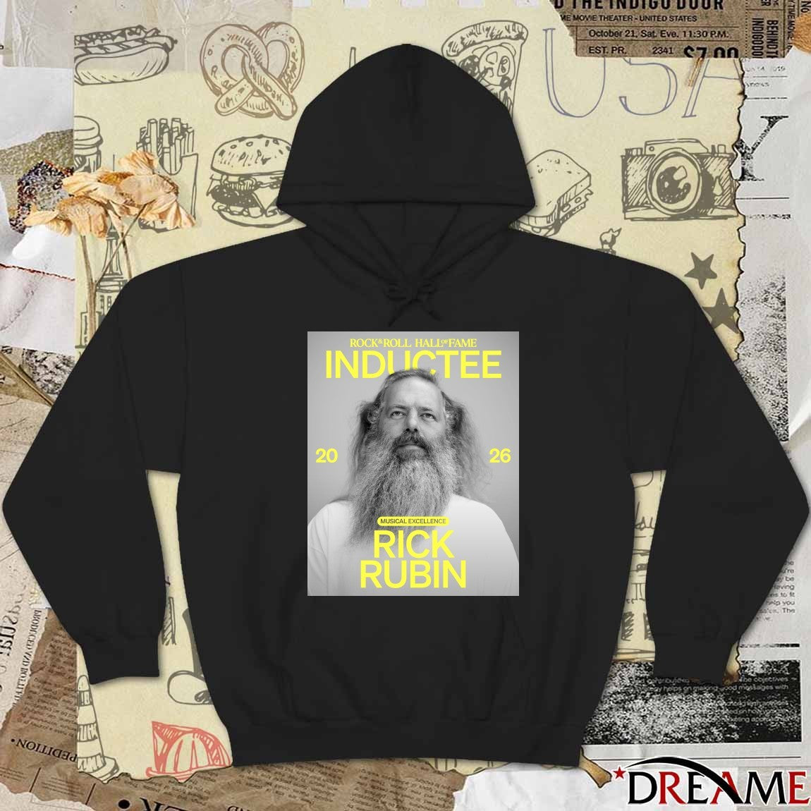 Rock & Roll Hall of Fame Class of 2026 Inductee Rick Rubin Poster t-shirt