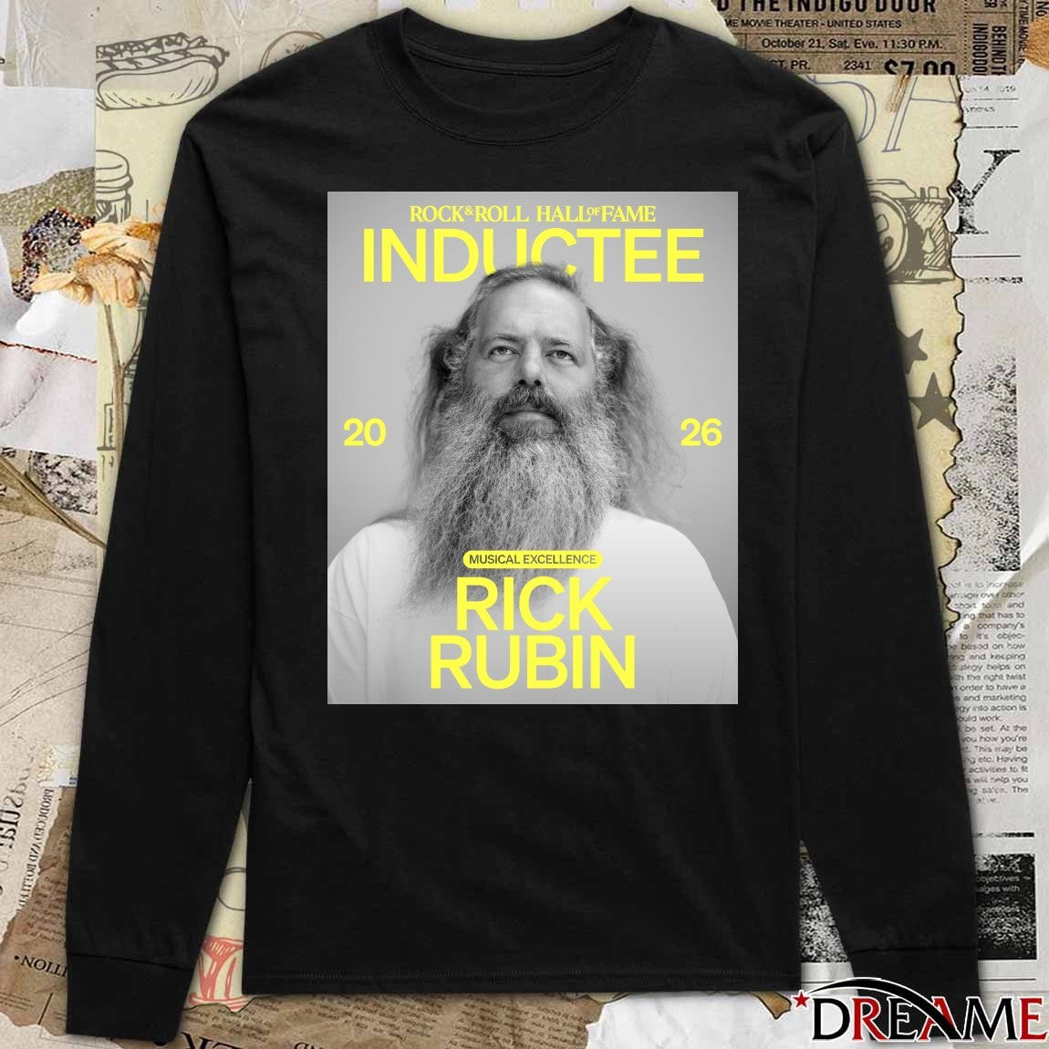 Rock & Roll Hall of Fame Class of 2026 Inductee Rick Rubin Poster t-shirt