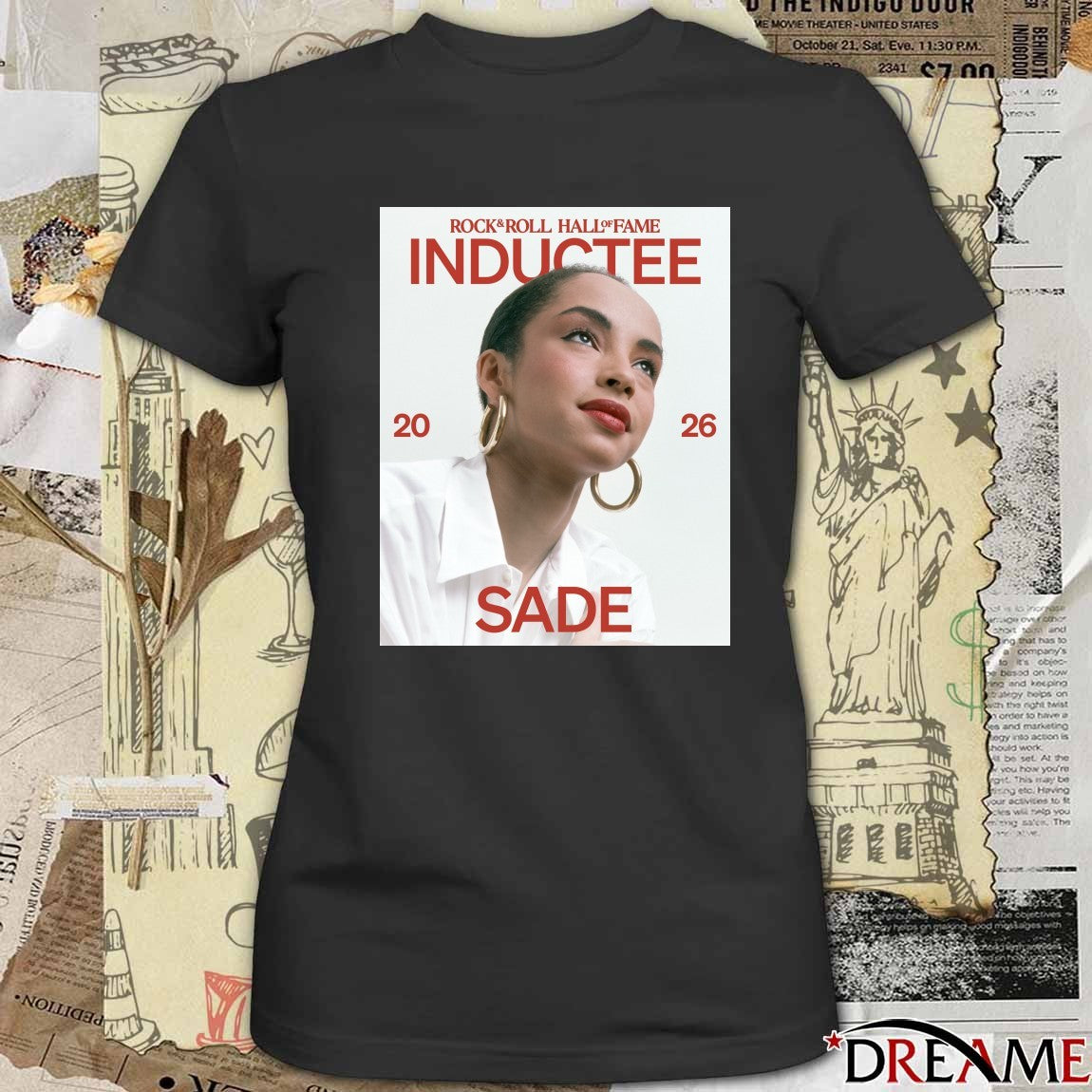 Rock & Roll Hall of Fame Class of 2026 Inductee Sade Poster t-shirt
