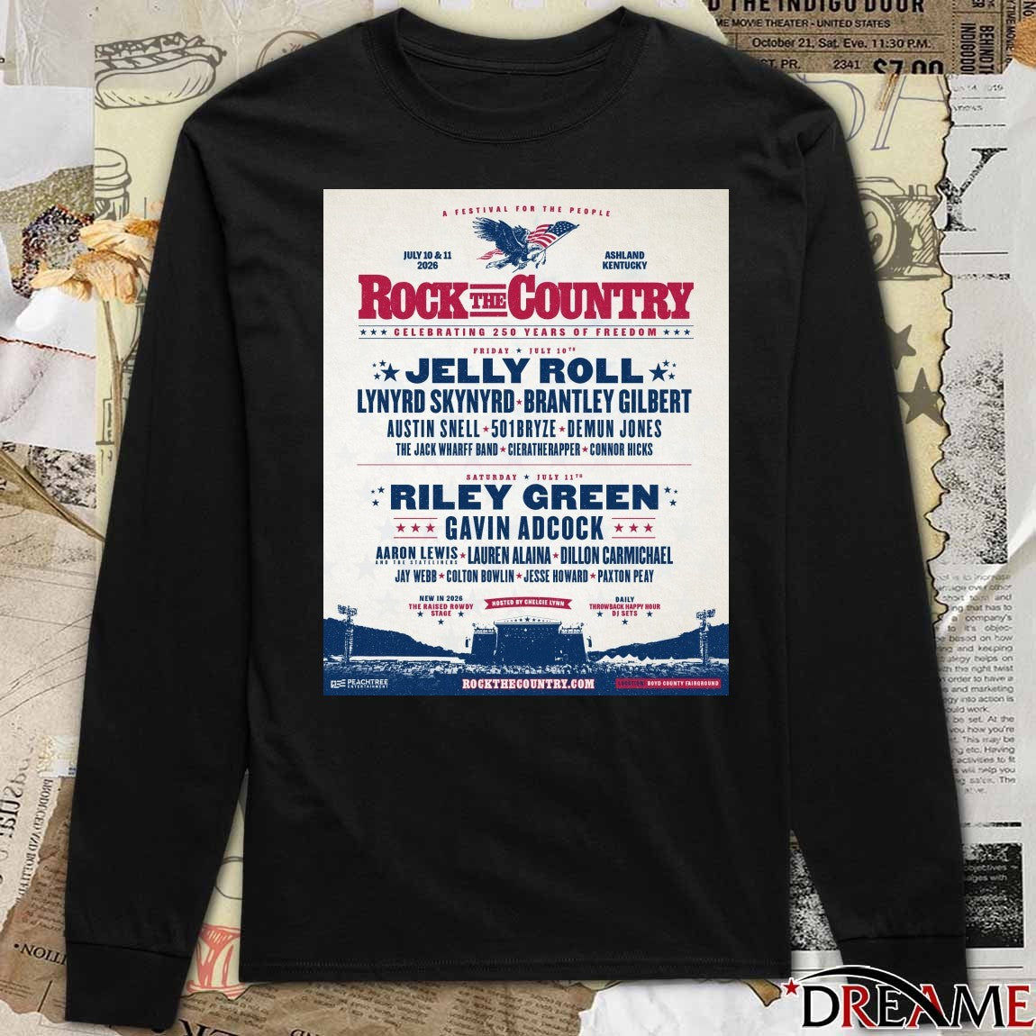 Rock the Country July 10 – 11, 2026 Boyd County Fairgrounds Ashland, Kentucky Poster t-shirt