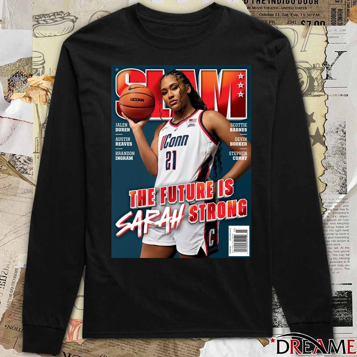 SLAM 260 The Future Is Sarah Strong Magazine UConn Huskies Basketball Poster t-shirt