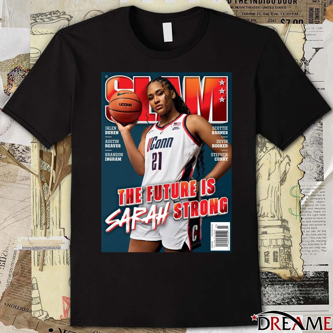SLAM 260 The Future Is Sarah Strong Magazine UConn Huskies Basketball Poster t-shirt
