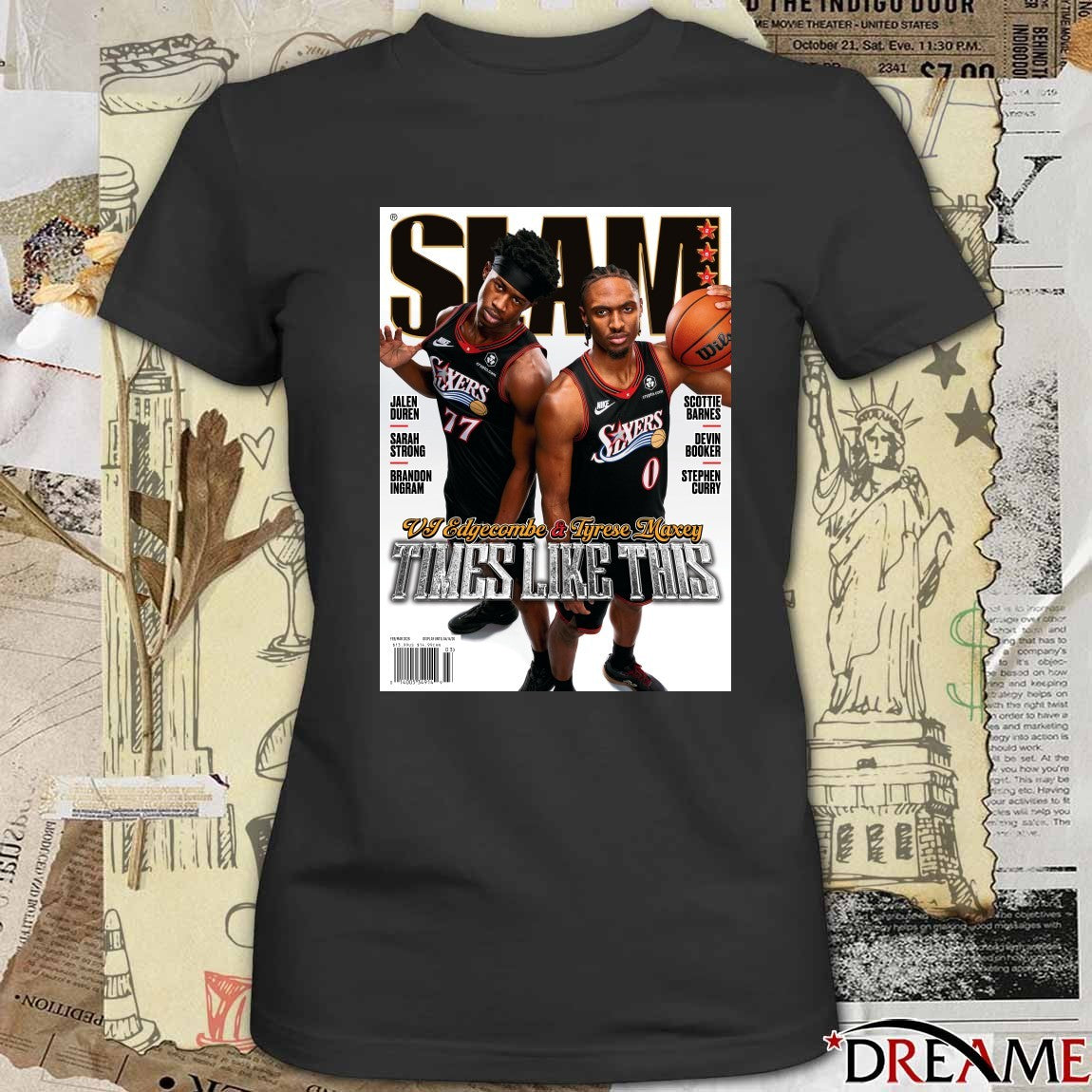 SLAM 260 Tyrese Maxey and VJ Edgecombe Times Like This Philadelphia 76ers Magazine Poster t-shirt