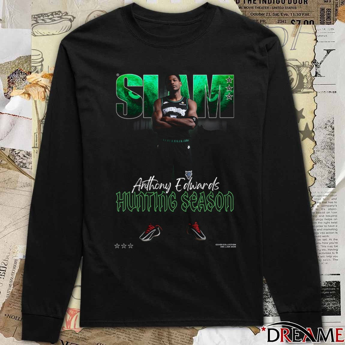 SLAM Anthony Edwards Magazine Hunting Season Minnesota Timberwolves Basketball 2025 t-shirt