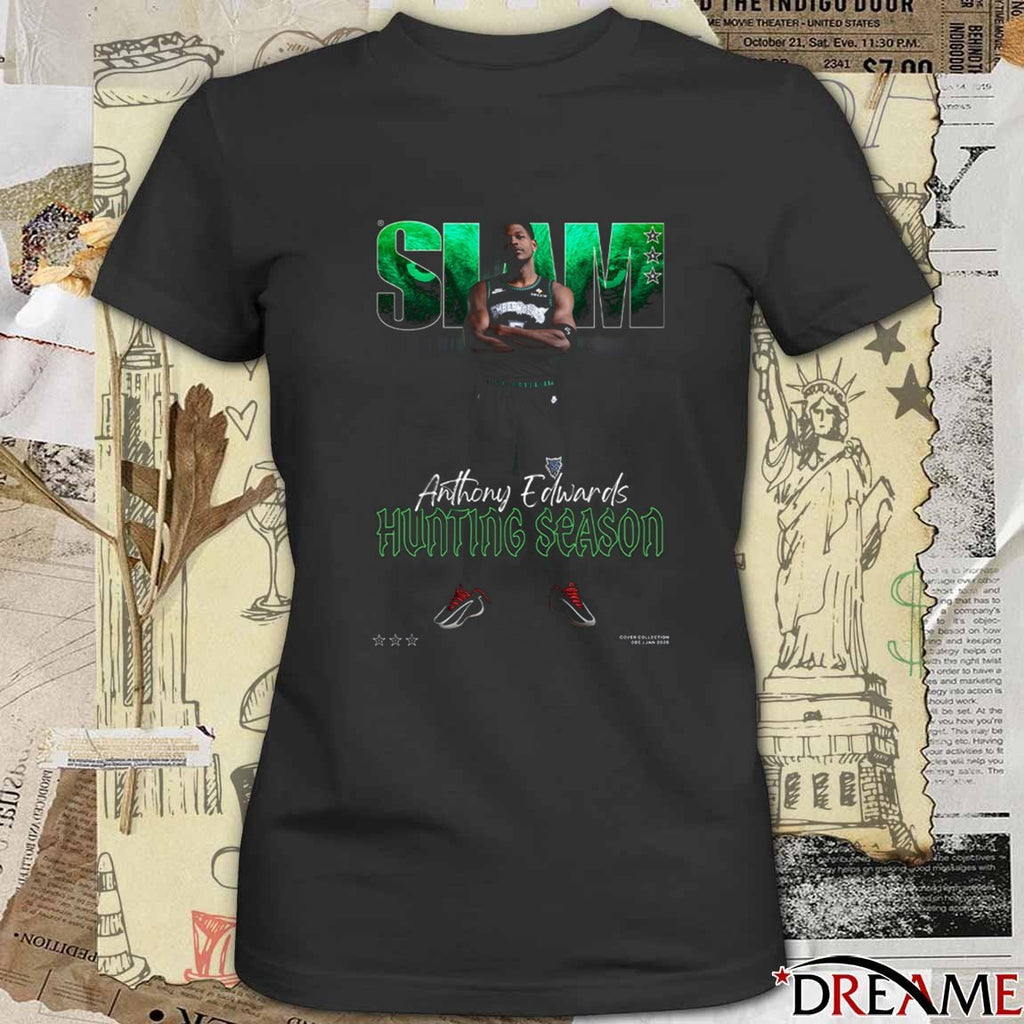 SLAM Anthony Edwards Magazine Hunting Season Minnesota Timberwolves Basketball 2025 t-shirt
