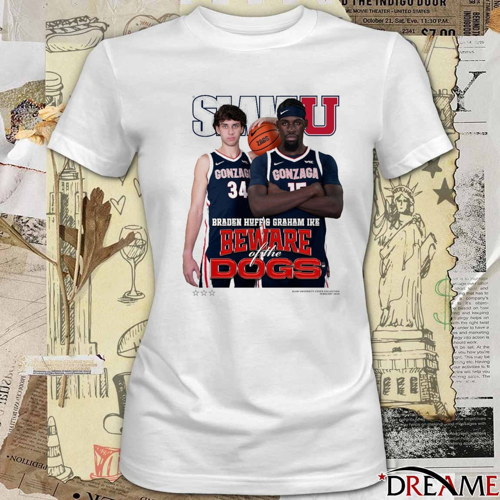 SLAM Cover Gonzaga Bulldogs Beware Of The Dogs Braden Huff + Graham Ike t-shirt