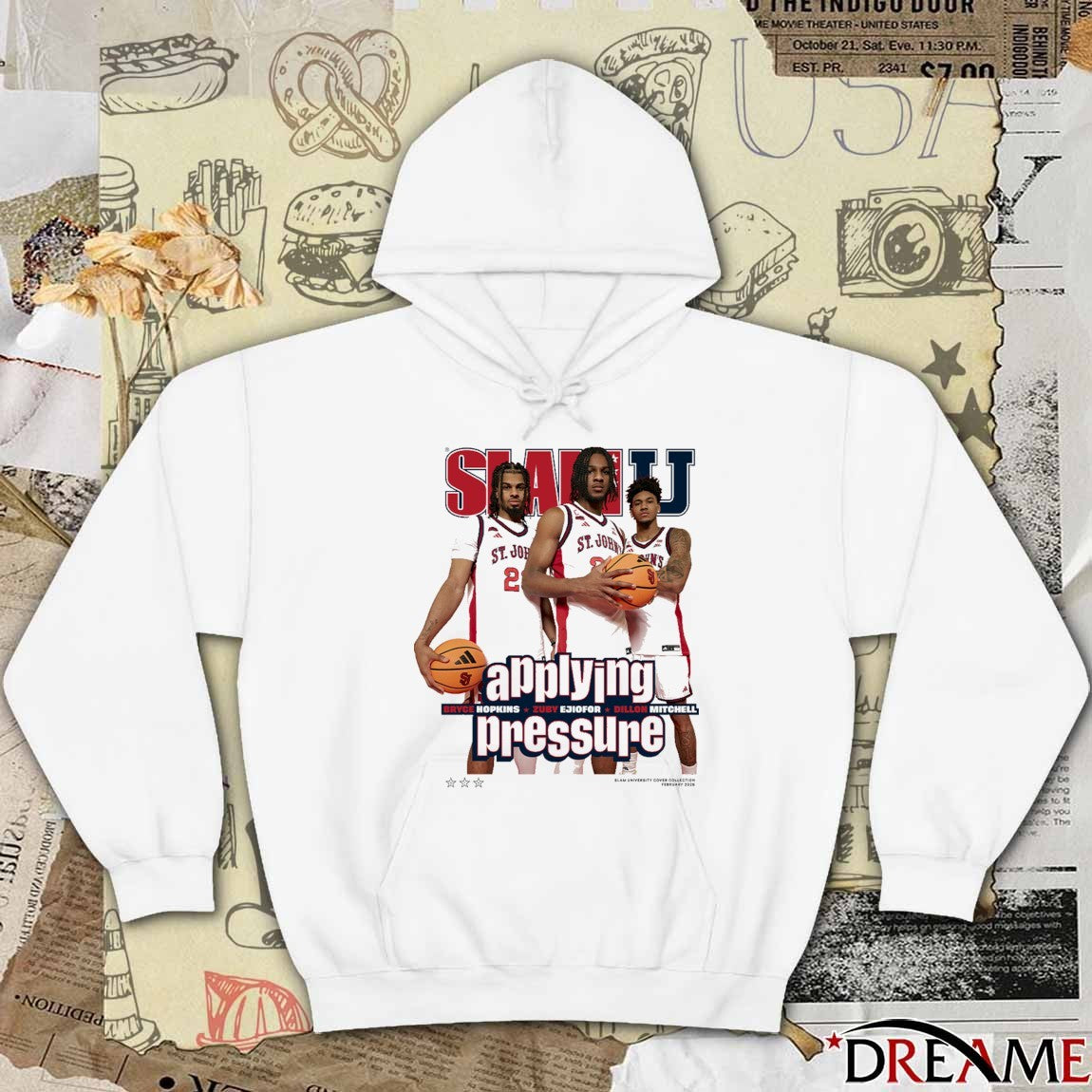 SLAM Cover St. John’s MBB Applying Pressure Bryce Hopkins, Zuby Ejiofor and Dillon Mitchell t-shirt